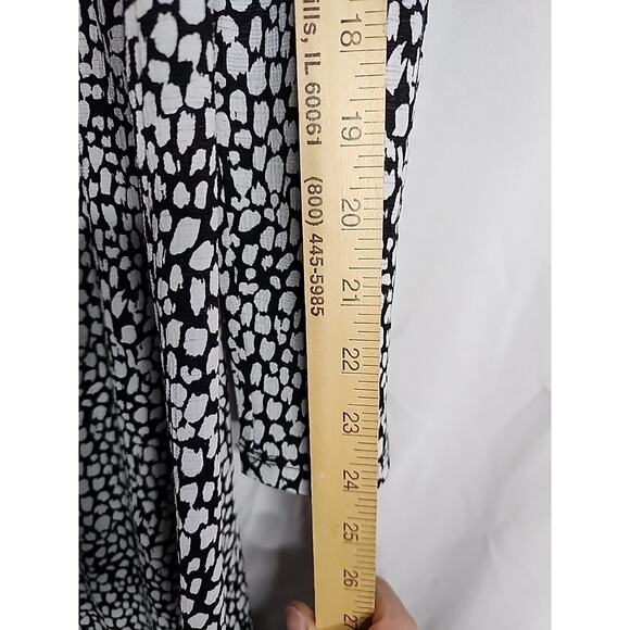 Zara Polka Dot Dress Size S Black & White Long Sleeve Midi Length Loose Flow Fit - Picture 7 of 12